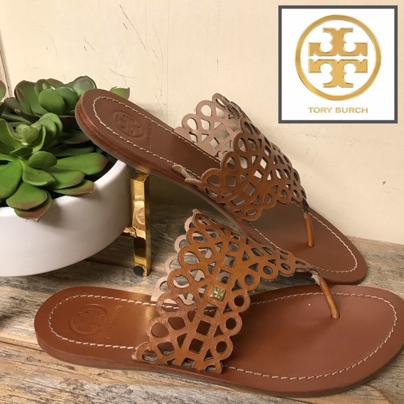 Tory Burch Shoes - Tory Burch Davy Sandal Brown Leather 7.5